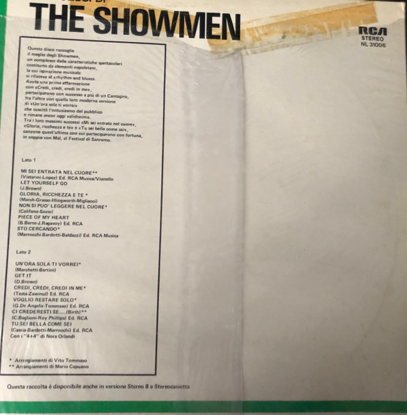 The Showmen - I Successi Di The Showmen | RCA (NL 31006) - 2