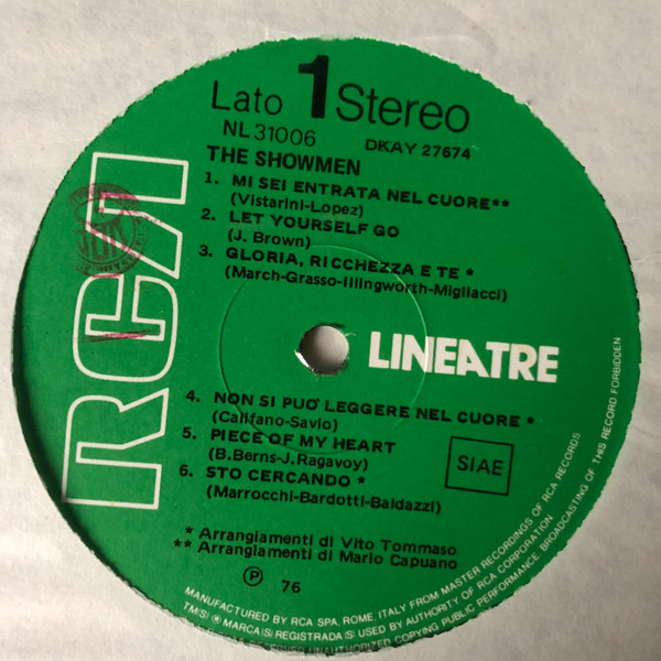 The Showmen - I Successi Di The Showmen | RCA (NL 31006) - 3