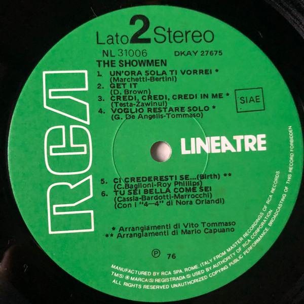 The Showmen - I Successi Di The Showmen | RCA (NL 31006) - 4
