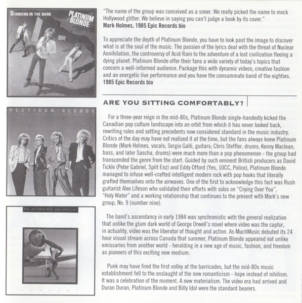 Platinum Blonde - Seven Year Itch: 1982-1989 | Sony Music Direct (TVK 24054) - 4 Platinum Blonde - Seven Year Itch: 1982-1989 | Sony Music Direct (TVK 24054) - 4