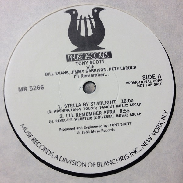 Tony Scott , Bill Evans , Jimmy Garrison , Pete La Roca - I'll Remember | Muse Records (MR 5266) - 3