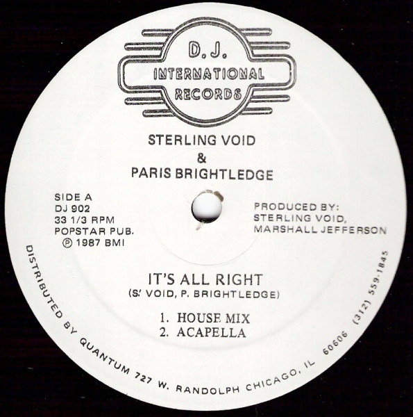 Sterling Void & Paris Brightledge - It's All Right | D.J. International Records (DJ 902)