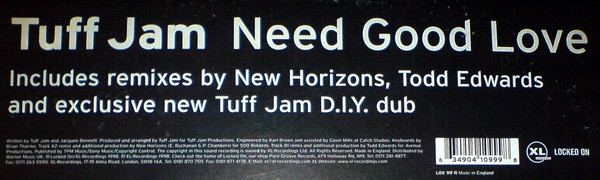 Tuff Jam - Need Good Love | Locked On (LOX 99 R)