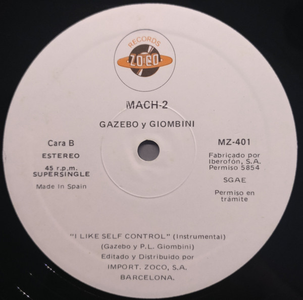 Mach 2 - I Like Self Control | Zoco Records (MZ-401) - 4 Mach 2 - I Like Self Control | Zoco Records (MZ-401) - 4
