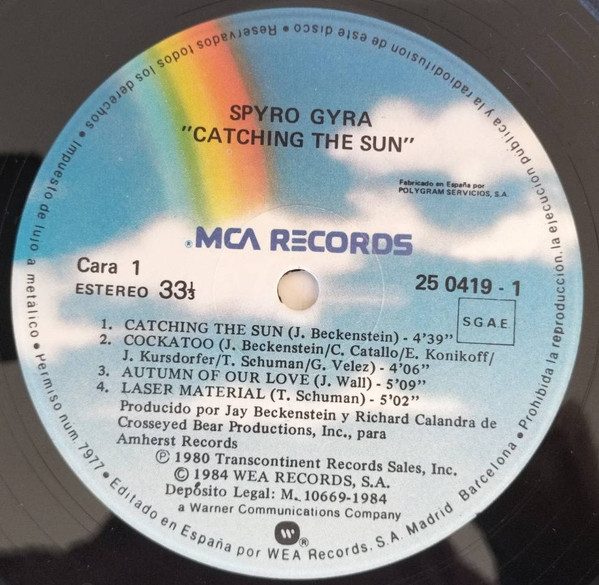 Spyro Gyra - Catching The Sun | MCA Records (LB 250419-1) - 4