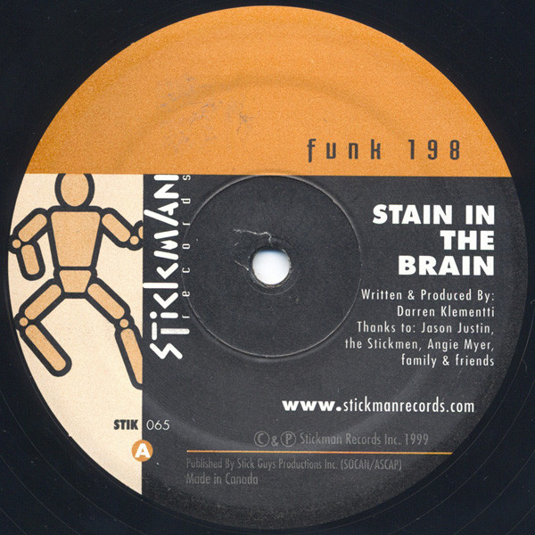 Funk 198 - Stain In The Brain | Stickman Records (STIK 065) - main
