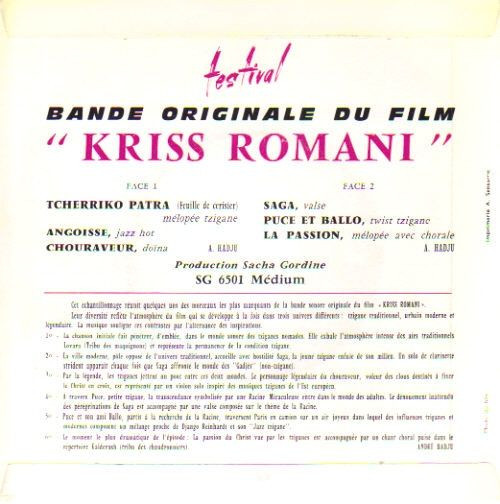 Hajdu Alain - Kriss Romani | Disques Festival (SG 6501 M) - 2