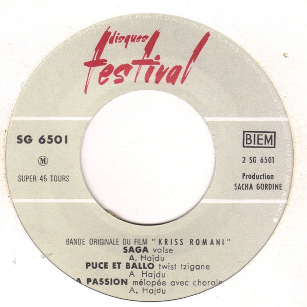 Hajdu Alain - Kriss Romani | Disques Festival (SG 6501 M) - 4