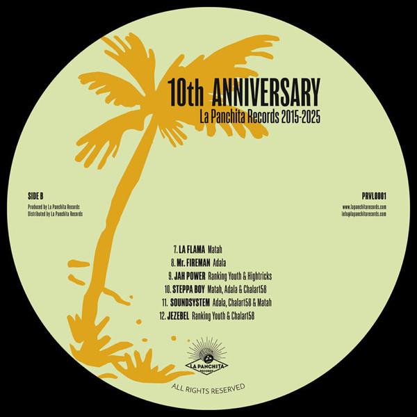 Chalart58 , Matah , Adala , High Paw , Belén Natalí , Dub Libitum , Sr. Wilson , Alex Bass , Ranking Youth , Hightricks - 10th Anniversary La Panchita Records 2015-2025 | La Panchita Records (PRVL0001) - 5