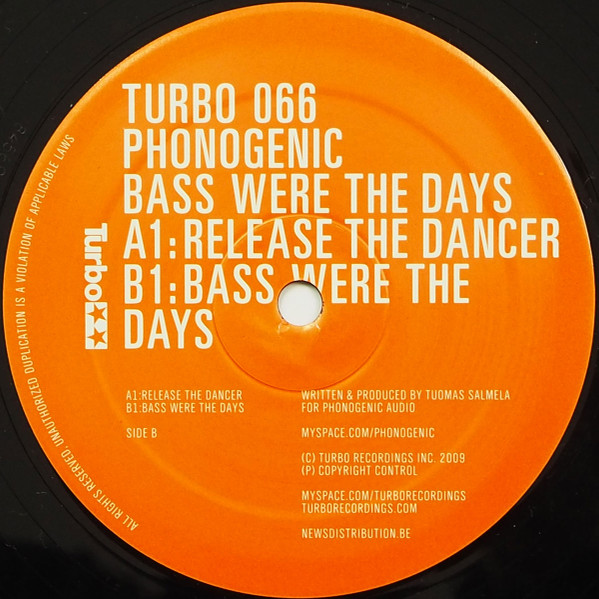 Phonogenic - Bass Were The Days | Turbo (TURBO 066) - 3