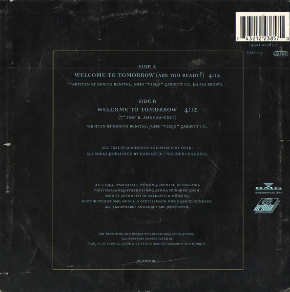 Snap! Feat. Summer - Welcome To Tomorrow | Ariola (74321 22385 7) - 2