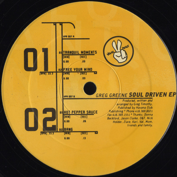 Greg Greene - Soul Driven EP | Vinyl Peace (VPR 007) - main