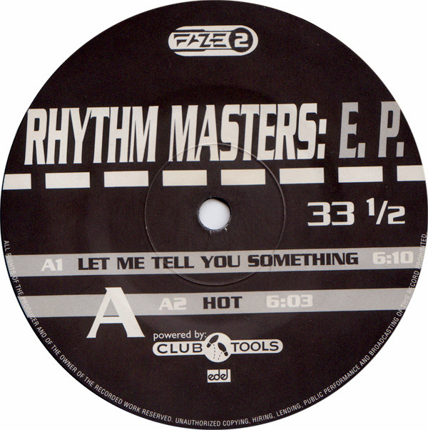 Rhythm Masters - E.P. | Club Tools (0700044-01)