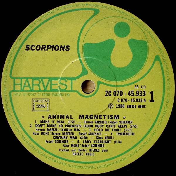 Scorpions - Animal Magnetism | Harvest (2C 070 45933) - 3