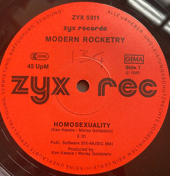 Modern Rocketry - Homosexuality / Thank God For Men | ZYX Records (ZYX 5311) - 3 Modern Rocketry - Homosexuality / Thank God For Men | ZYX Records (ZYX 5311) - 3