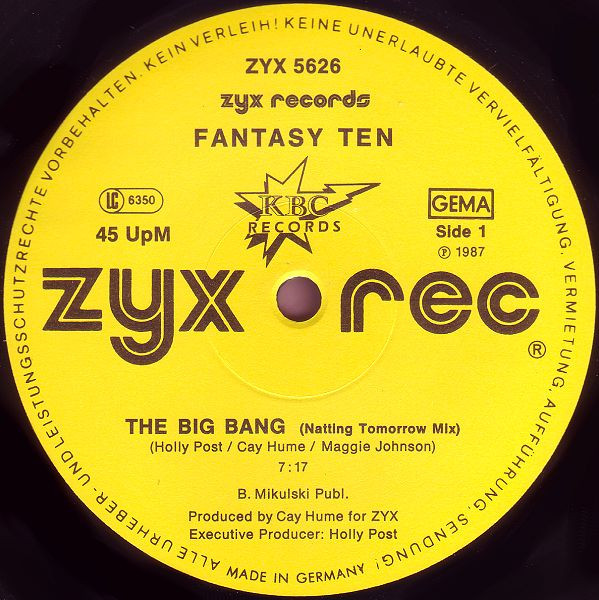 Fantasy Ten - The Big Bang | ZYX Records (5626) - 3 Fantasy Ten - The Big Bang | ZYX Records (5626) - 3
