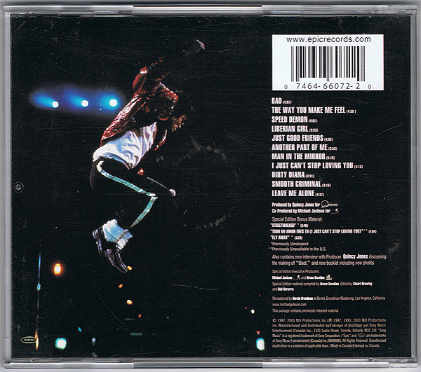Michael Jackson - Bad | Epic (EK 66072) - 3