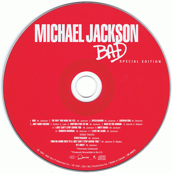 Michael Jackson - Bad | Epic (EK 66072) - 4