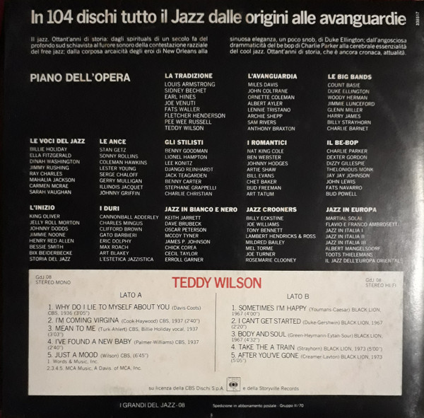 Teddy Wilson - Teddy Wilson | Fabbri Editori (GdJ 08) - main