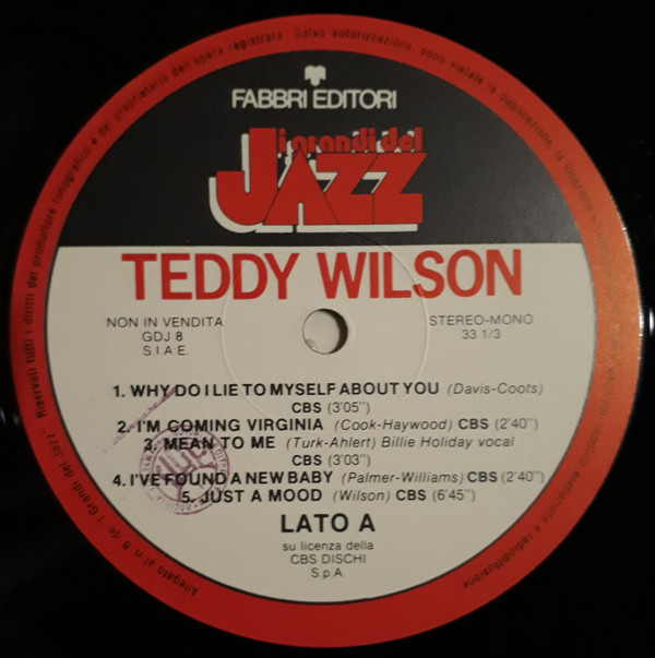 Teddy Wilson - Teddy Wilson | Fabbri Editori (GdJ 08) - 3