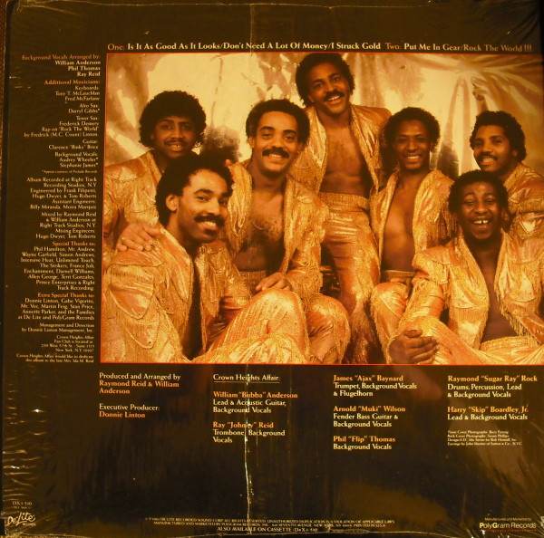 Crown Heights Affair - Struck Gold | De-Lite Records (DX-1-510) - 2