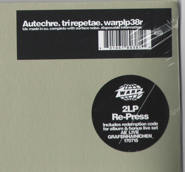 Autechre - Tri Repetae | Warp Records (warplp38r) - main Autechre - Tri Repetae | Warp Records (warplp38r) - main