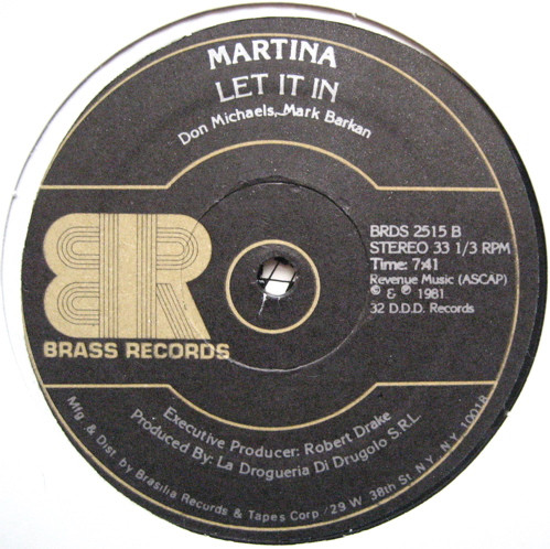 Martina - Central Park / Let It In | Brass Records (BRDS 2515)