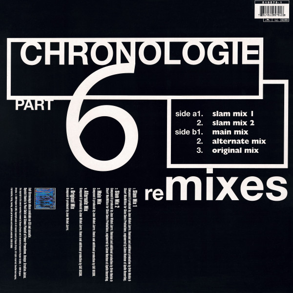 Jean-Michel Jarre - Chronologie Part 6 (Slam & Gat Decor Remixes) | Polydor (519 579-1) - 2