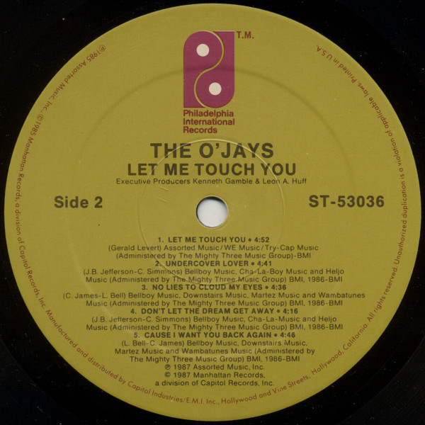 The O'Jays - Let Me Touch You | Philadelphia International Records (ST 53036) - 4