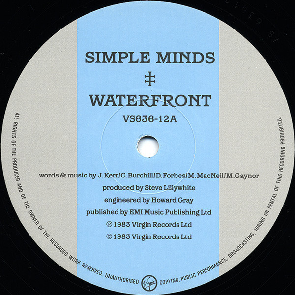 Simple Minds - Waterfront | Virgin (VS636-12) - 3
