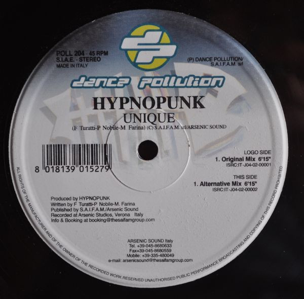 Hypnopunk - Unique | Dance Pollution (POLL 204)