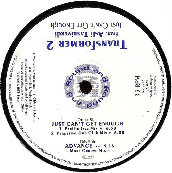 Transformer 2 Featuring Asli Tanriverdi - Just Can't Get Enough / Advance | Round And Round (RR 9213) - 4