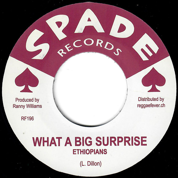 Ethiopians / Winston Shan - What A Big Surprise / Treasure Of Love | Spade Records (RF196) - 3