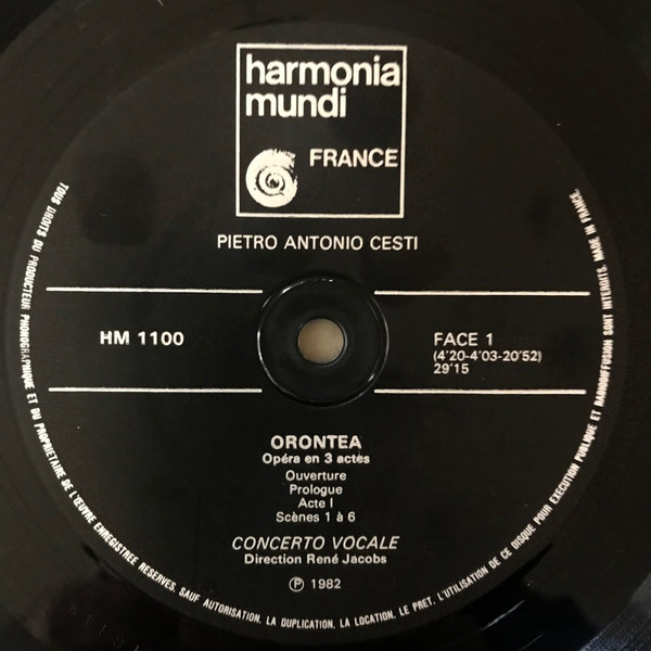 Antonio Cesti - Concerto Vocale , René Jacobs - Orontea | Harmonia Mundi (HM 1100/02) - 4