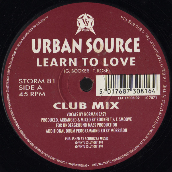 Urban Source - Learn To Love | Vinyl Solution (STORM 81)
