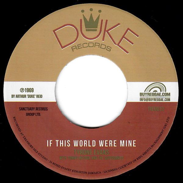 Alton Ellis / Tyrone Evans - If I Could Rule The World / If This World Were Mine | Duke Records (TIEU022) - 2 Alton Ellis / Tyrone Evans - If I Could Rule The World / If This World Were Mine | Duke Records (TIEU022) - 2