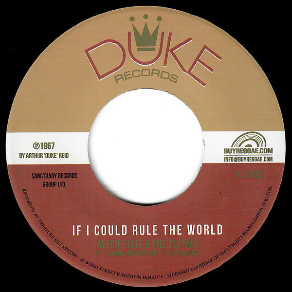 Alton Ellis / Tyrone Evans - If I Could Rule The World / If This World Were Mine | Duke Records (TIEU022) - main Alton Ellis / Tyrone Evans - If I Could Rule The World / If This World Were Mine | Duke Records (TIEU022) - main