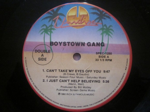 Boystown Gang / Loverde / Magda Layna - Can't Take My Eyes Off You / I Just Can't Help Believing / Die Hard Lover / When Will I See You Again | Unidisc (SPEC-1250)