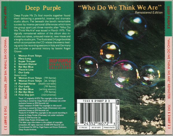 Deep Purple - Who Do We Think We Are | EMI (7243 5 21607 2 3) - 2 Deep Purple - Who Do We Think We Are | EMI (7243 5 21607 2 3) - 2