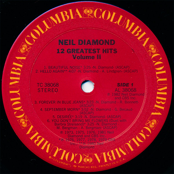 Neil Diamond - 12 Greatest Hits, Vol. II | Columbia (TC 38068) - 3