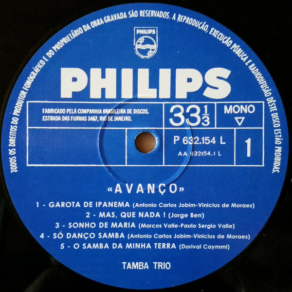 Tamba Trio - Avanço | Philips (P-632.154-L) - 3 Tamba Trio - Avanço | Philips (P-632.154-L) - 3