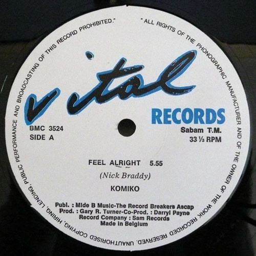 Komiko - Feel Alright | Vital Records (BMC 3524) - main