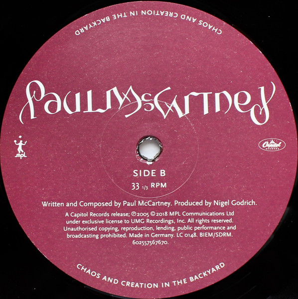 Paul McCartney - Chaos And Creation In The Backyard | Capitol Records (602557567670) - 4