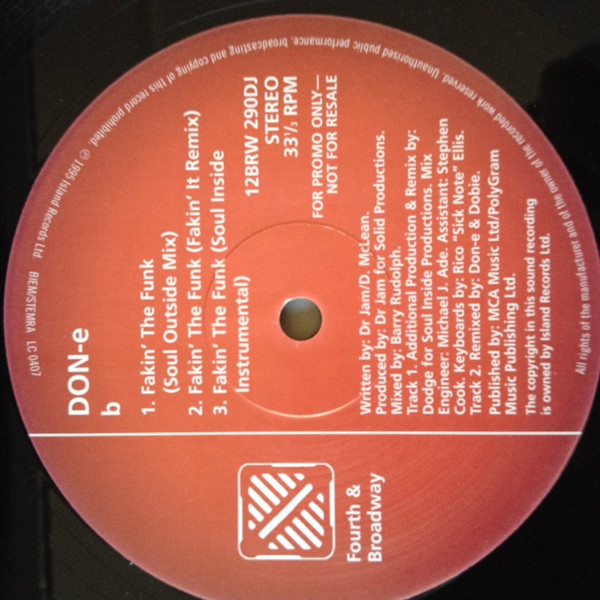 DON-E - Fakin' The Funk | 4th & Broadway (12 BRW 290DJ) - 4 DON-E - Fakin' The Funk | 4th & Broadway (12 BRW 290DJ) - 4