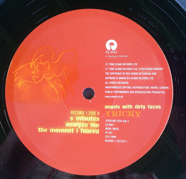 Tricky - Angels With Dirty Faces | Island Records (ILPSD 8071) - 8 Tricky - Angels With Dirty Faces | Island Records (ILPSD 8071) - 8