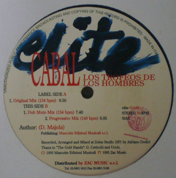 Cabal - Los Trofeos De Los Hombres | Elite (ELITE 014-95) - 2