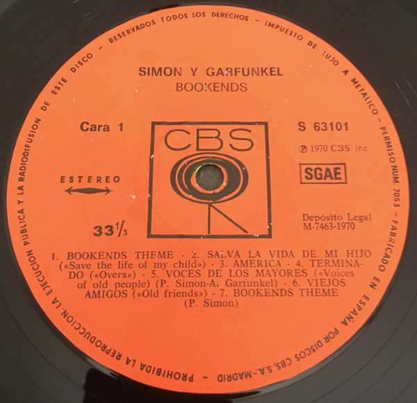 Simon & Garfunkel - Bookends | CBS (S-63101) - 3