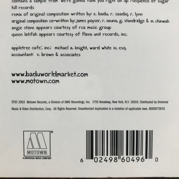 Erykah Badu - Worldwide Underground | Motown (B0000739-01) - 3