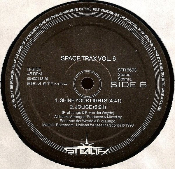 Space Trax - Volume 6 | Stealth Records (STR 6693) - 3