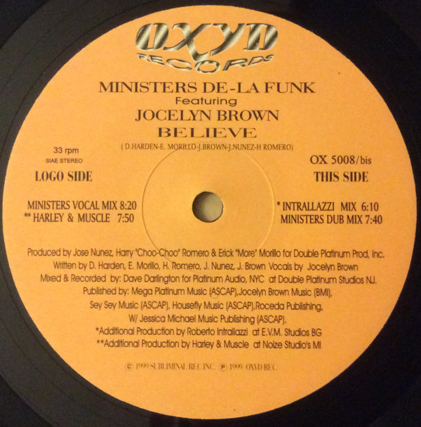Ministers De-La-Funk - Believe | Oxyd Records (OX 5008) - 2 Ministers De-La-Funk - Believe | Oxyd Records (OX 5008) - 2